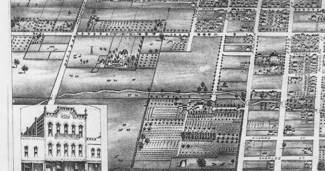 1884 Birds-eye-view of west Champaign
